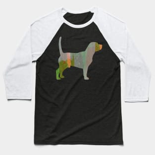 Watercolor Green Beagle Dog Baseball T-Shirt